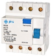 Interruptor Diferencial JNG DZL176-4-80 Tetrapolar 80A Imagem 1