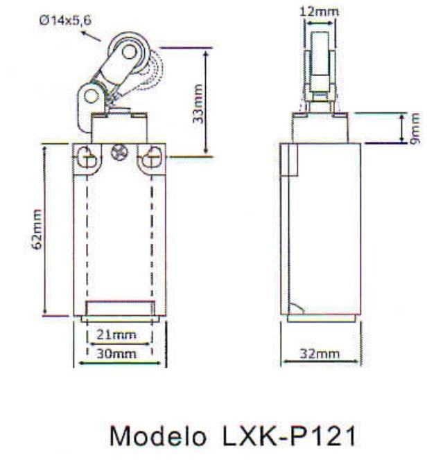 Chave de Fim de Curso de Plástico JNG LXK-P121 Imagem